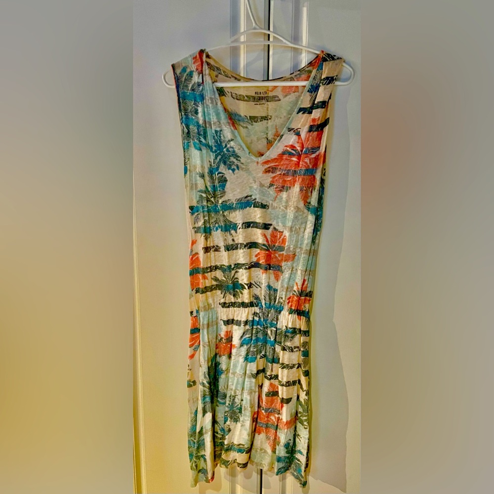 Tropical Print Sleeveless Dress - size medium - perfect for the summer and beach
